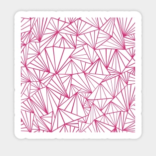 Abstract Fan Hot Pink Sticker